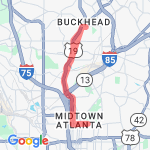 Peachtree  route map