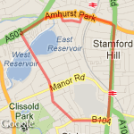 woodberry south - church st-home route map