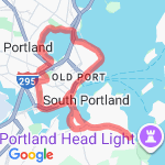 15 miles, cape to back bay and back route map