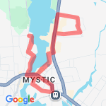 downtown Mystic CT route map