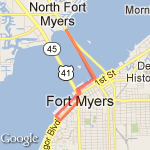 Edison Bridge/Downtown 5 mile loop route map