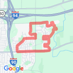 5.85 miles route map