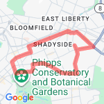 Shadyside/Pitt Loop 6.2 route map