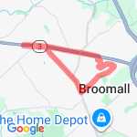 Cambridge to Radnor drive route map