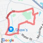 Loop around Shaws to Salem route map