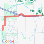 To Firefighters Park route map