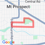 1.7 miles around Lion's Park route map