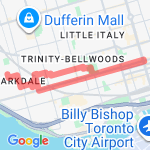 Commute Parkdale - Downtown route map