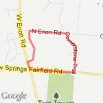 Yellow Springs Country Block route map
