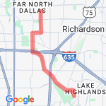 13.1 mile trek route map