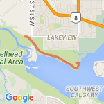Scenic North Glenmore 5Km - Calgary, AB route map