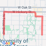 UNT Perimeter route map