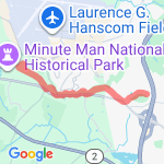 5 mile Minuteman Park route map