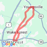 WF to Youngsville - 10 route map