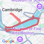7miles Charles River/MIT route map