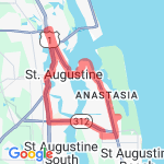 Half Marathon Loop in Saint Augustine route map