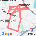 Brighton/Woodford route map