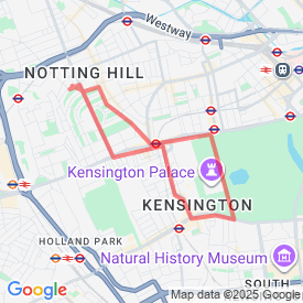 Friday 5.63k Ken Palace Route - 5.63 Km route in w11 1ph