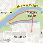Princes Island Loop from YMCA route map