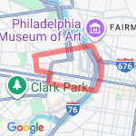 Schuylkill Banks Run route map