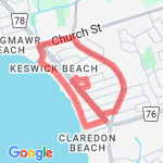 Almost 5km route map