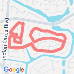 3 mile run X how man laps route map