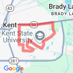 5 mile run KENT route map