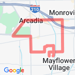 Arcadia Park Loop route map
