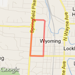 Chestnut Loop via Wyoming Ave route map