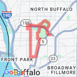 Delaware Park/Elmwood Strip Loop route map
