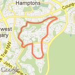 Calgary - Edgebrook Drive through Ravine to Edenwold Loop route map