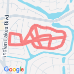 2 miler run course. route map