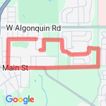 5K (3.1 miles) in town Huntley route map