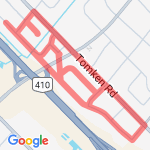 Shorter Work Run route map
