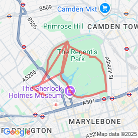 Regent's Park 7.5k - 7.58 Km route in London