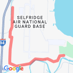 Selfridge Drill Weekend Run route map