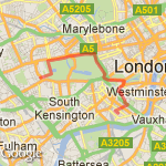 Work-hydepark-buckingham palace garden-home route map