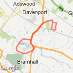 4.06 miles via bramhall park route map