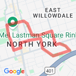 5K North York paths route map