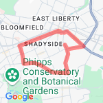 5 Mile Shadyside route map
