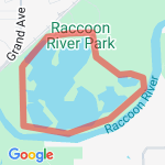 Raccoon River Walk route map