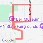 3 miles route map