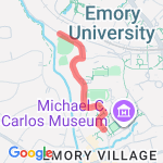 Baseball fields route map