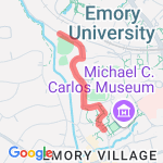 Baseball fields route map