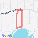 Almost 1 mile run - 0.88 route map