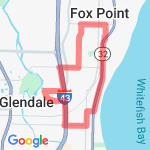 5 mile in Fox Point route map