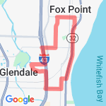 5 mile in Fox Point route map