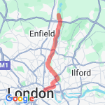 The Canal to Cheshunt route map