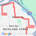 7 miles out and back route map