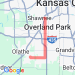 Home to Work via Antioch route map